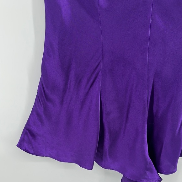 Kathryn VTG Purple Slip Satin Teddy w/Spaghetti Strap Front Button Detail SzL - Picture 4 of 14